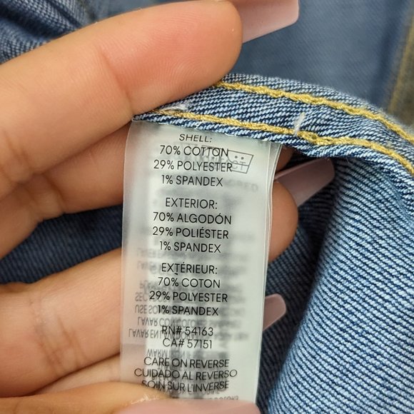 Calvin Klein Denim Jean Cropped Jacket Size Small - Picture 12 of 17